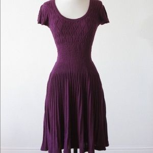 Anthropology Sparrow Purple Sweater Dress